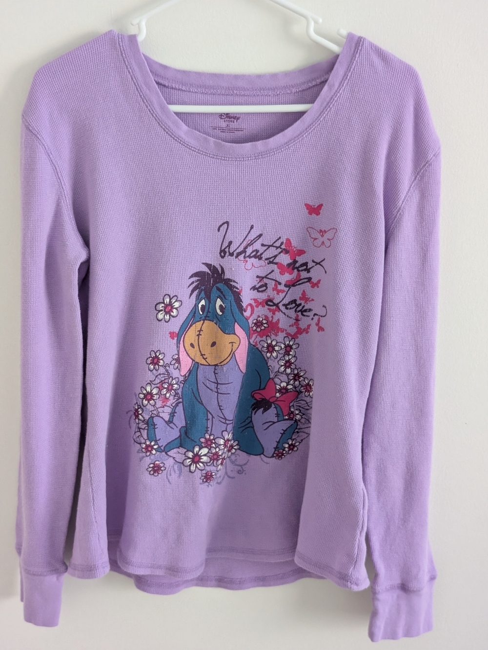 Disney Lavender Eeyore Floral Long Sleeve Tee